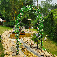 Load image into Gallery viewer, SCENDOR Garden Arbor Curved Metal Arch Trellis for Climbing Plants