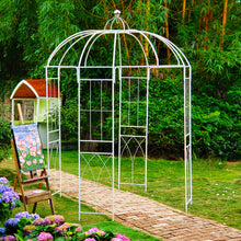 Load image into Gallery viewer, SCENDOR Garden Arches Arbors Metal Gazebo White Durable Iron Trellis