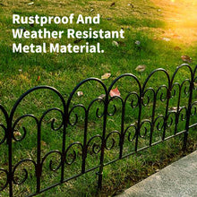 Load image into Gallery viewer, SCENDOR Garden Decorative Fences Panel 18"x16" 5 Pack for Flower Bed Edging Rustproof Dog Fencing