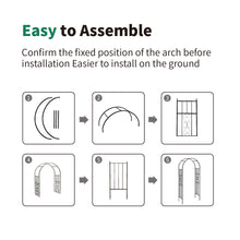 Load image into Gallery viewer, SCENDOR Garden Arches Arbors Curved Metal Plants Trellis Use for Climbing Plants