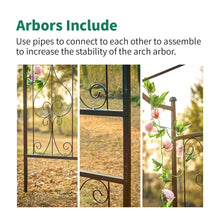 Load image into Gallery viewer, SCENDOR Garden Arbor Garden Arch, 92'' H x 42.5'' W, Trellis Plants Support with Metal Durable Iron