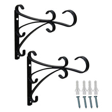 Load image into Gallery viewer, SCENDOR Outdoor Hanging Bracket Iron Hooks 2 Pack(12inch)