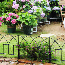 Load image into Gallery viewer, SCENDOR Garden Decorative Fences Panel 18"x16" 5 Pack for Flower Bed Edging Rustproof Dog Fencing
