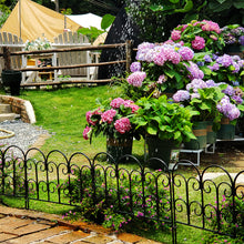 Load image into Gallery viewer, SCENDOR Garden Decorative Fences Panel 18"x16" 5 Pack for Flower Bed Edging Rustproof Dog Fencing
