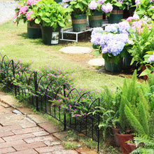 Load image into Gallery viewer, SCENDOR Garden Decorative Fences Panel 18"x16" 5 Pack for Flower Bed Edging Rustproof Dog Fencing
