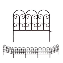 Load image into Gallery viewer, SCENDOR Garden Decorative Fences Panel 18"x16" 5 Pack for Flower Bed Edging Rustproof Dog Fencing
