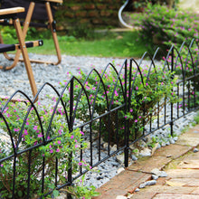 Load image into Gallery viewer, SCENDOR Garden Decorative Fences Panel 18"x16" 5 Pack for Flower Bed Edging Rustproof Dog Fencing
