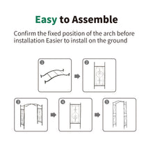 Load image into Gallery viewer, SCENDOR Garden Arbor Garden Arch, 92'' H x 42.5'' W, Trellis Plants Support with Metal Durable Iron
