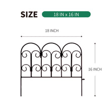 Load image into Gallery viewer, SCENDOR Garden Decorative Fences Panel 18"x16" 5 Pack for Flower Bed Edging Rustproof Dog Fencing
