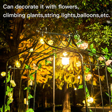 Load image into Gallery viewer, Scendor 47.2" W x 92.5" H Iron Arbor, Black Garden Arch, Trellis Arbor for Various Climbing Plant Growing
